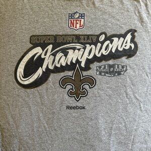 Reebok New Orleans Saints Super Bowl LVIV Champions grey t-shirt
